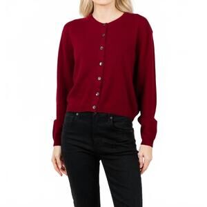 NEW COLORUSH cancun crewneck cardigan in jam